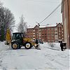 Уборку снега провели на территории поселения Роговское